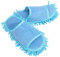 FRCOLOR 1 Paar Mopp Slipper Peep Toe Slipper Offene Zehenpartie Reinigungs Slipper Staubtuch Slipper Blau