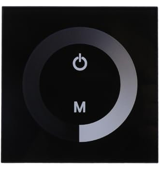 Nimomo Interruptor de luz táctil, panel táctil de pared, para decoración de oficina, cristal, placa de cristal, interruptor de luz de pared