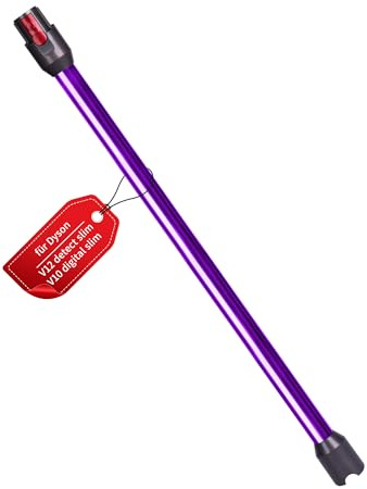 Tubo di prolunga per aspirapolvere Dyson V12 Detect Slim/V10 Digital Slim, 74 cm, tubo telescopico in alluminio con sgancio rapido, accessorio per tubo di aspirazione, viola