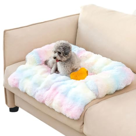 Sofa hundebett,sofabett Hund,hundedecke Couch,luxuriöses Cozy kuscheliges hundebett sofabett, mit Erhöhte Ränder,waschbar,Flauschiges,Haustier-Sofa,rutschfeste, Sicherheit und Wärme-Farbe||L