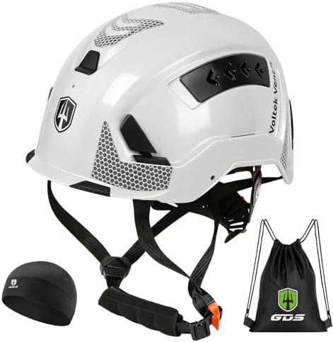GREEN DEVIL VOLTEK Vent AIR Höhenarbeiten Industriehelm Erwachsene Bauhelm ABS Schutzhelm Zertifizierung EN12492 Bestanden EN397 Stoßdämpfung und Eindringfestigkeit Test mit allseitigem Mehrschutz