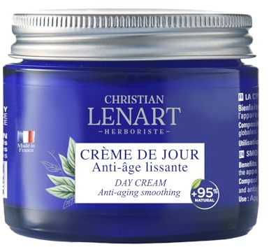 CHRISTIAN LENART – Crème de Jour anti-âge lissante aux vertus du Bourgeon de Hêtre et de la Vitamine E 60ml - 95% d'ingrédients d'origine naturelle – Hydratante et Lissante – Fabrication Française