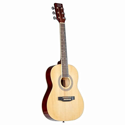 J & D AG-1 1/2 NT Westerngitarre, Akustik-Gitarre, 1/2 Gitarre, Acoustic Guitar Dreadnought mit Natural Agathis Decke, ideal zum Gitarre lernen