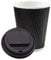 We Can Source It Ltd – 200 Sets of 12oz Insulated Black Paper Coffee Cups with Lids, Disposable Hot Beverage Cup for Coffee, Tea - Leak-Proof Disposable Coffee Cups for Home, Office and Cafes