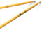 Promark Paire de baguettes américaines Classic 5A en noyer blanc avec pointe en forme de gland, jaune, paire unique