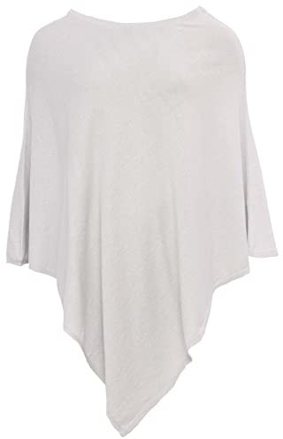 Zwillingsherz Poncho-Schal mit Baumwolle - Hochwertiges Cape für Damen - XXL Umhängetuch und Tunika mit Ärmel - Strick-Pullover - Sweatshirt - Stola für Sommer und Winter von Cashmere Dreams