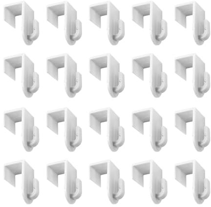 Ideen mit Herz Dekohaken | Fensterhaken | Türhaken | zum Einhängen | Für Deko | 20 Stück | Für Fenster & Türen bis 17mm Dicke | je 2cm x 2,8cm x 3,4cm (weiß)