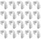 Ideen mit Herz Ganci decorativi per finestre, ganci per porta, da appendere, per decorazioni, 20 pezzi, per finestre e porte fino a 17 mm di spessore, 2 cm x 2,8 cm x 3,4 cm (bianco)