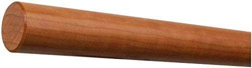 TIBU Kirschbaum Holz Treppe Wand Handlauf/Geländer/Rundholz/Stange/Griff lackiert 42 mm mit bearbeiteten Enden ohne Handlaufhalter 1000 mm / 100 cm / 1,0 m Enden gefast