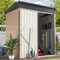 U-MAX 5x3ft Metal Shed,Garden Sheds and Outdoor Storage with Lockable Door, Small Outside Storage Box Waterproof for Backyard,Garden,Grey(Base Size:150x86CM)