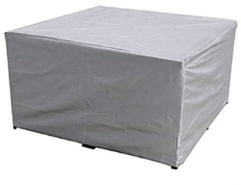 XHDZSW Abdeckhaube Abdeckung,Gartenmöbel Hülle, Wasserdicht, Winddicht, UV-Beständiges, Schwerlast 210D Oxford Gewebe Schutzhülle Für Gartentisch Sitzgruppe, Rechteckig (Silber,123 x 123 x 74 cm)
