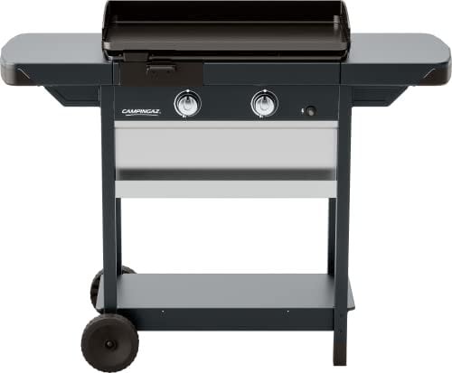 Campingaz EXB Plus Grillplatte Gasgrill Gastro Grill mit emaillierter Gusseisenplatte und 2 Brenner Leistung 7500 Watt für mediterranes Grillen