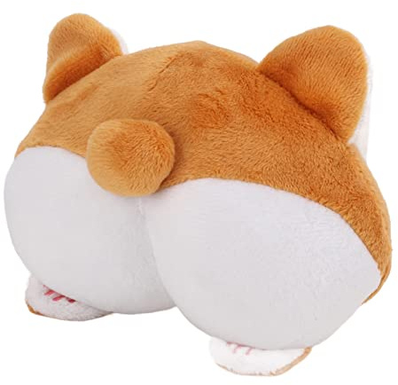 Plush Squeaky Dog Butt Toys,Dog Chew Toys Corgi Ass Plush Squeaky Toy Cute Brown Corgi Dogs Ass Pet Tooth Cleaning Toys for Small and Medium-Sized Pets