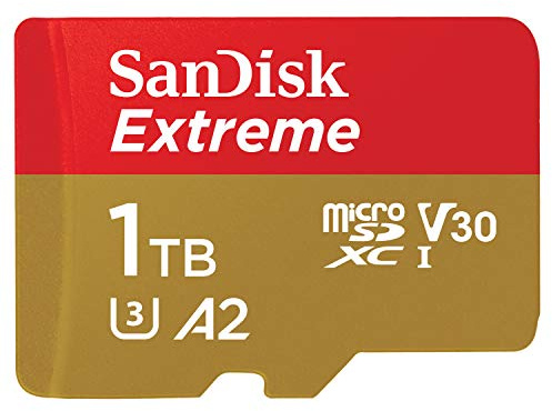 SanDisk Extreme® 1TB microSDXC ¢ UHS-I, 190MB/s Read, 130MB/s Write Memory Card for 4K Video on Smartphones, Action Cams and Drones