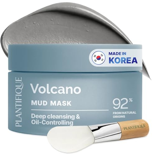 PLANTIFIQUE Mascarilla Facial Coreana | Mascarilla Arcilla Volcánica (110g)
