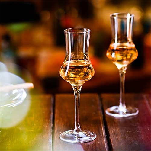 100 ML Cristal gobelet Whisky Verre Tulipe Verres à vin fête de Mariage Champagne gobelet Bar Verres à Boire (Transparent 2 pièces/Ensemble)