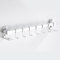 Celbon Colgador de Utensilios de Cocina Barra Cocina Utensilios con 6 Ganchos Movible,40 cm Aluminio Montaje en Pared Colgador Organizador de Ollas y Sartenes (Blanco)