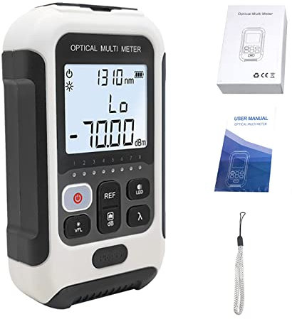 Uadme Glasfaser-Leistungsmessgerät, -70-+10dBm Multifunktionale Glasfaser Tester, 800-1700nm Optisches Leistungsmessgerät, Schnell und Genau