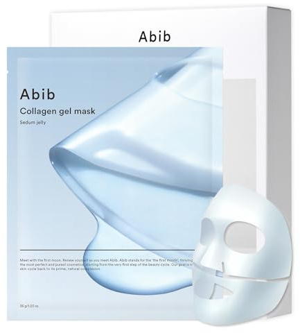 Abib Sedum Jelly Collagen Gel Mask 10 Sheets (Moisturizing) Vegan Korean Collagen Coolant Moisturizing Hyaluronic Acid Hydrogel Face Care