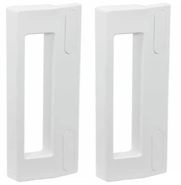 Aspares Tirador universal para puerta de frigorífico, congelador, color blanco, 85 mm - 175 mm (paquete de 2)
