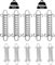 Doucdoft Awning Attachment Set, 10 Kit 4.7 Large & 3.5 Small 304 Stainless Steel Sun Shade Sail Hardware Kit for Garden Triangle and Square, Rectangle,Tent Springs,Porch Swing Springs,Rope Spring