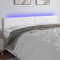 CKioict Spalliera letto matrimoniale Testata della camera da letto Testiera per camera degli ospiti Testiera Bianca a LED 200x5x78/88 cm in SimilpelleAdatto per camere da letto, saloni