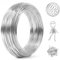 Redamancy 1mm Filo Alluminio, 50m Filo Metallico in Alluminio, Artigianale Filo di Aalluminio, Flessibile e Modellabile, Metallico per Fiori per Modellismo di Gioielli, Scultura e Artigianato
