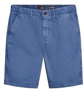 Superdry Herren Vintage International Chino Shorts schmale Passform Azurblau 36