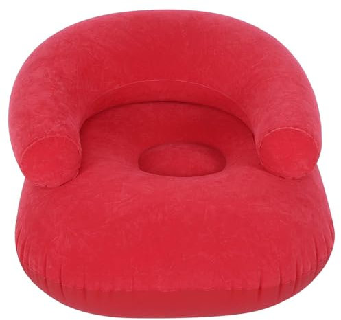 XHTLLO Aufblasbare Couch, Beflockter Stoff, Verschleißfester, Elastischer, Rutschfester Aufblasbarer Stuhl, Atmungsaktives, Hautfreundliches Aufblasbares Sofa, Für Wohnzimmer, Schlafzimmer
