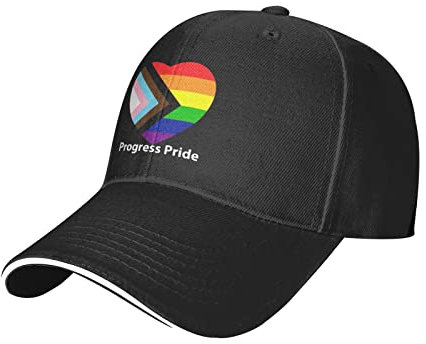 Damen Herren Baseball Cap LGBTQ Gay Progress Ally Pride Flagge Outdoor Hut Reine Farbe Snapback Kappe Atmungsaktiv Distressed Basecap Für Laufen Wander Golf