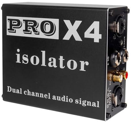 HiCOZZIE Pro X4 Isolateur Audio Multifonctionnel 6,5 mm 3,5 mm XLR Isolateur de Bruit Audio Filtre Acoustique pour Courant Filtre de Terre