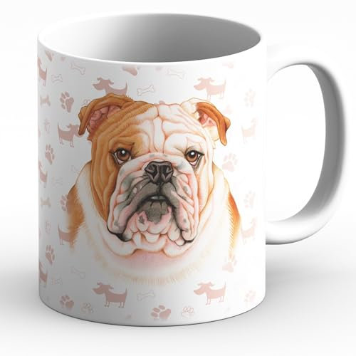 power gift BULLDOG - (ITA) tazza da caffè, tazza da tè in ceramica di alta qualità. Una tazza con la grafica di un animale domestico e un'apposita scritta in italiano. Un regalo pratico. 14.