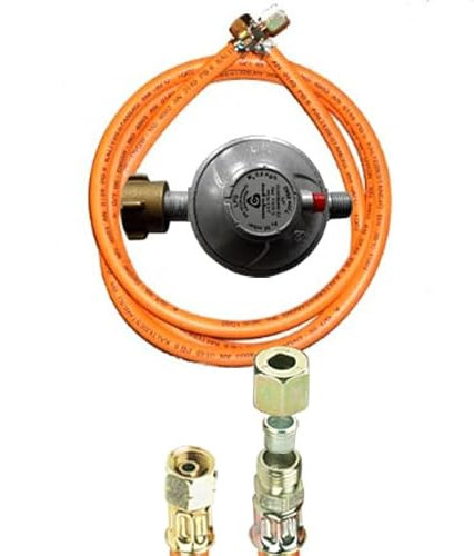 30mbar Fahrzeug-Druckregler + Gasschlauch WINTERFEST 1/4' links Überwurfsmutter X 8mm Schneidring-Verschraubung (40 cm (0,4m))