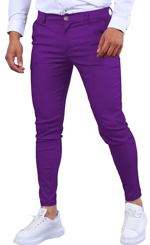 Jeans Slim para Hombre Clásico Cómodo Jeans regulares Vaqueros Rectos de Algodón Skinny
