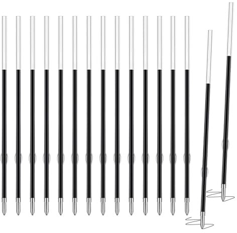 ENLACE Kugelschreiberminen Schwarz, 60 Stück Kugelschreiber Ersatzminen, Einziehbare Stift Nachfüllungen 1,0mm Strichstärke, Kugelschreiberminen Schwarz 98mm Länge, Kunststoff Kugelschreiber Minen
