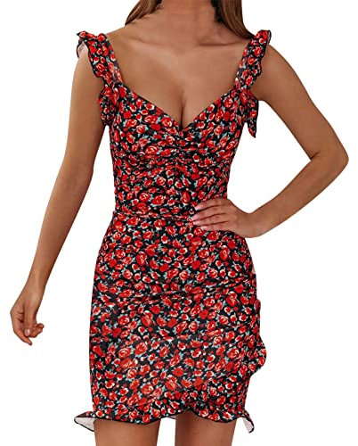 Wrap Around Midi Dress for Women - A-Line Ribbed Button Down Sundress - Blue Sleeveless Mini Plus Size 2024