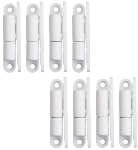 SOTECH 8 pièces paumelles de porte paumelles à visser 15 x 83 mm paumelles de rénovation pour portes intérieures à visser (acier blanc)