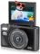 Bewinner Digitalkamera Vintage 4K Fotokamera 64MP, 3 Zoll Bildschirm Digital Kompaktkamera 18X Zoom Auto Focus, Anti-Shake Smile Kamera geeignet für Selfie Home Travel (schwarz)