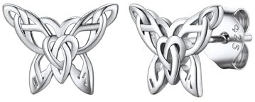 Suplight Ohrstecker Silber 925, Mädchen Ohrstecker Schmetterling, Minimalistische Schmetterlings-Ohrringe, Guess Ohrringe, Schmuck für Geburtstag