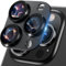 MiKoyi Pellicola Fotocamera per iPhone 16 Pro/iPhone 16 Pro Max, Protezione Obiettivo della Vetro Temperato Protezione Fotocamera Telaio Alluminio Durezza 9H per iPhone 16 Pro/iPhone 16 Pro Max, Nero