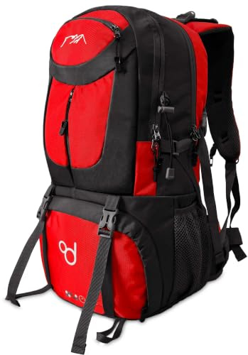 OcioDual Wanderrucksack, 50 Liter, Wasserdicht Und Leicht, Mehrere Taschen, Ideal für Reisen, Berg, Camping, Outdoor, Ultraleicht, für Damen Und Herren