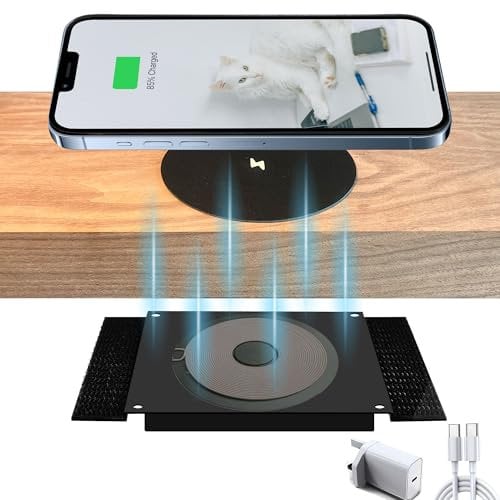 UUMAO 40MM Invisible Wireless Charger, 15W Under-Table Charger, For Magsafe Magnetic Hidden Wireless Charging