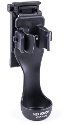 NEXTORCH Tactical Flashlight Holster, 360 Degree Rotation Torch Holder for Belts 38-50 mm Wide, MOLLE System, Suitable For Torch Head Diameter 27-39 mm, Torch Tube Diameter 24-28 mm (1PC V55L)