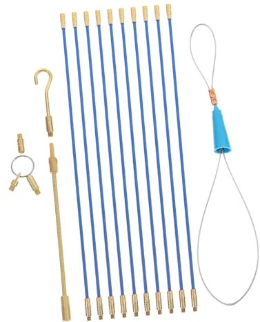 Uonlytech 10 Pièces Kit Tire-câbles Électriques Aiguille De Tirage En Fibre De Verre Robuste Polyvalent Pour Installation Murale Rapide Électriciens Professionnels
