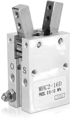 Baxnore MHC2-16D Pneumatik Greifer,Luftgreiferzylinder, paralleler Greifer, verschleißfester Luftgreifer-Ersatz, pneumatischer Fingerzylinder für die industrielle Automatisierung