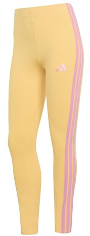 adidas Women's Essentials 3-Stripes Cotton Leggings, Semi Ice Tangerine/st Tropic Bloom, XL