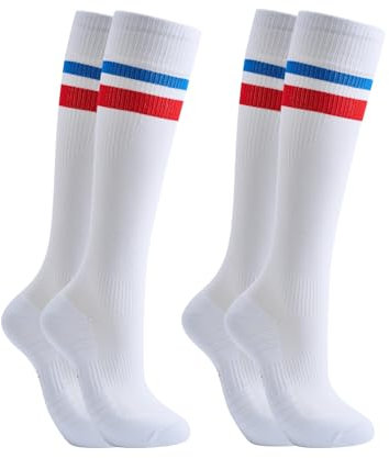 aepra Kompressionsstrümpfe Damen & Herren – Für Sport, Laufen, Wandern, Alltag – Stützend & Atmungsaktiv (2 Paar, M, Cloud White)