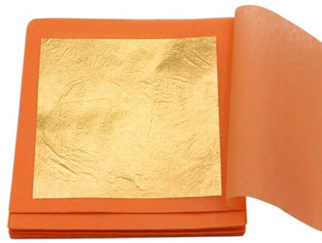 OSALADI 10stücke Folienpapier Goldfolienpapier Zum Bemalen Imitiert Für Holz Keramik Metall Papier Stoff Polyresin Geeignet Für Vasen Möbelrestaurierung Wandmotive Schriftrollen