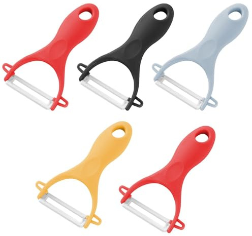 COACOM 5 Stück Keramikschäler, Obstschäler, Einfacher Schäferplan, Kartoffelschaber, Küchenwerkzeuge.