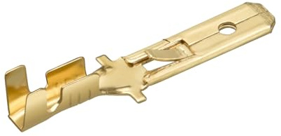 Heschen, terminali a crimpare a picchetto maschio, 4,8 mm, non isolati, 100 pezzi